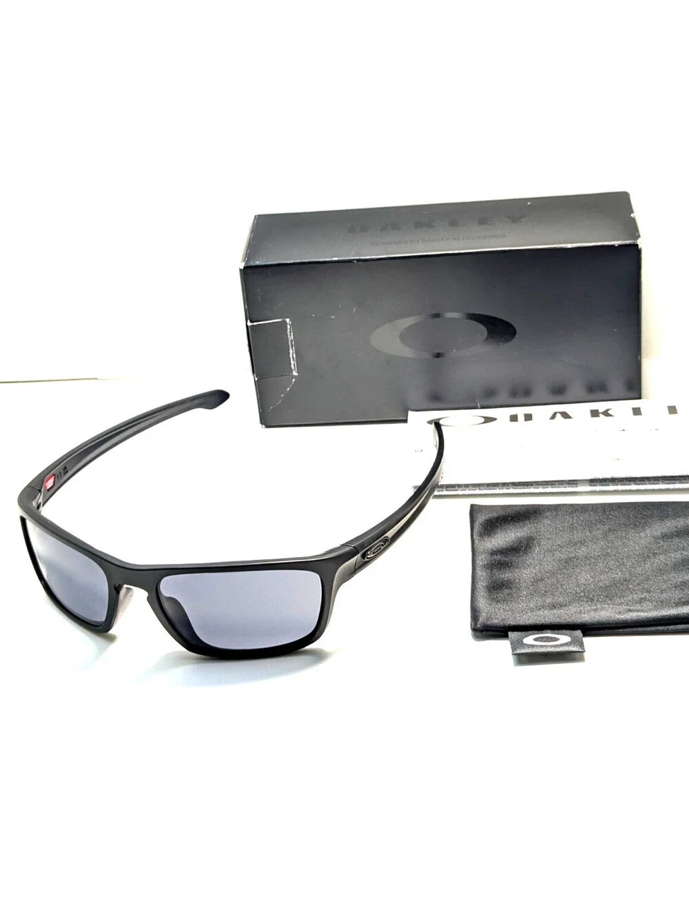 Oakley Sliver Dark Gray UV Black Outdoor Wraparound Men's Sports Sunglasses